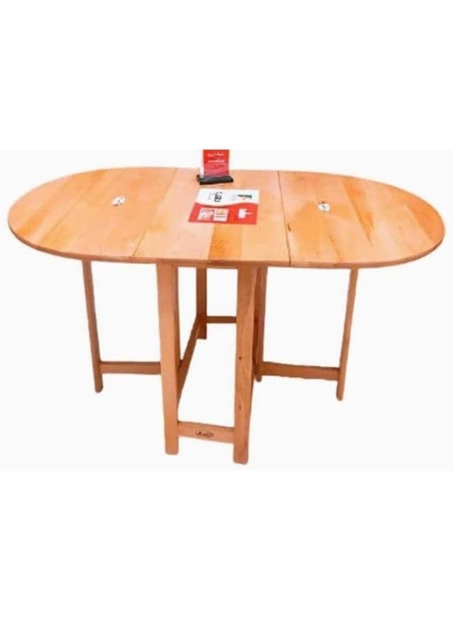 طاولة طعام قابلة للطي بتصميم خشبي فاخر – طاولة طعام ومطبخ قابلة للطي سهلة التخزين مع سطح خشبي، مثالية للمنازل، الشرفات، المساحات الصغيرة، والاستخدامات المتعددة